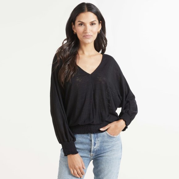 Evereve Tops Evereve Layla Smocked Top Poshmark